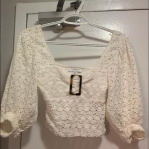 Topshop White Top - Size 4